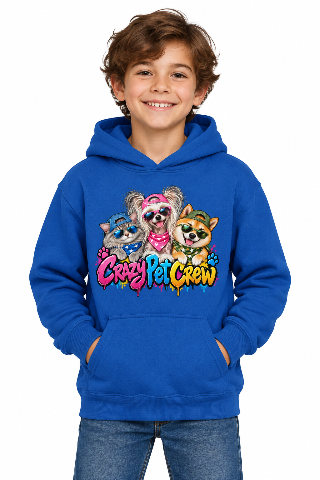 Crazy Pet Crew Youth Pullover Hoodie